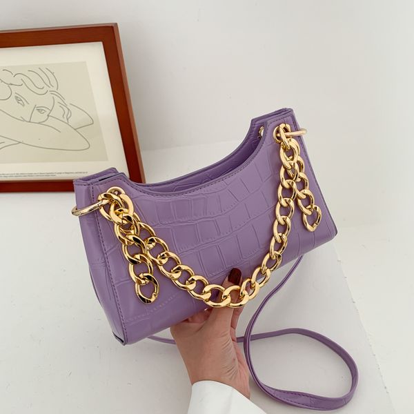 

2020 new fashion shoulder bag crocodile pattern armpit bag retro fashion hand chain handbag crossbody