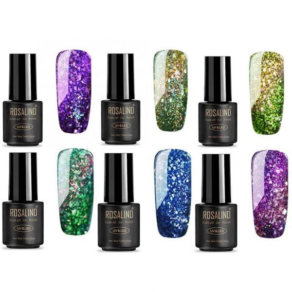 

nail art 6 colors 7ml glitter shine nail art polish diy uv gel varnish manicure tool