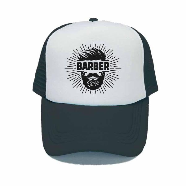 

cool barber shop advertisement trucker hat men hair beard shaves trim barber snapback hats lady beauty salon snapback cap yy313, Blue;gray