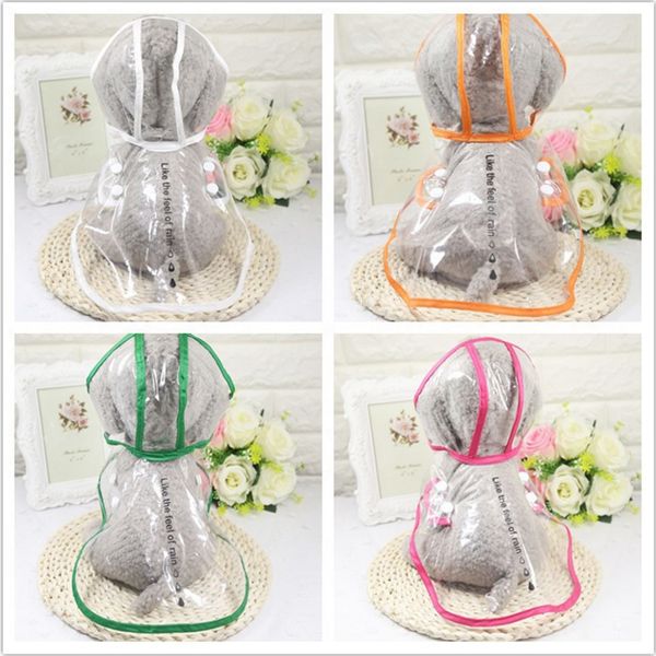 

new transparent pet raincoat dog spring summer jacket teddy small dog chihuahua pet raincoat waterproof clothes
