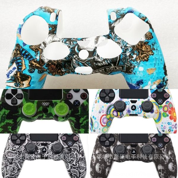 

9fzbl popular camo ship silicone rubber protective controller case for ps4 slim camouflage gamepad protector sleeve skin cover fast pro
