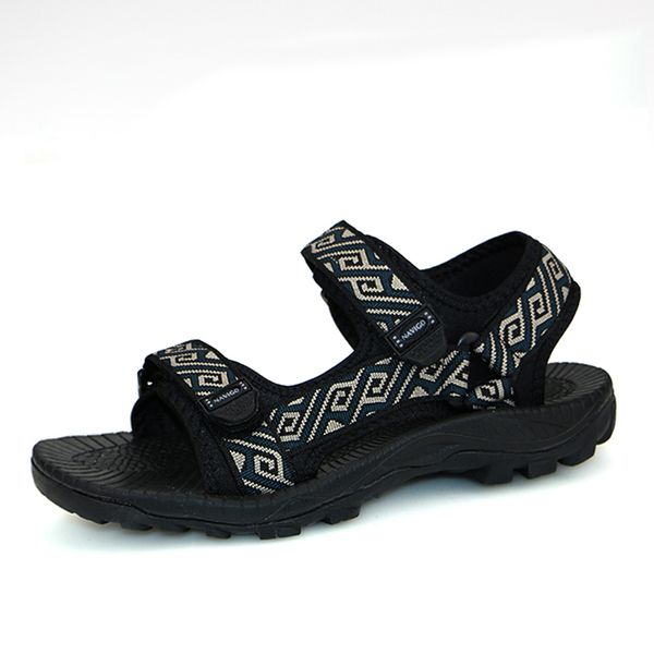 

navigo men sandals new waterproof summer sandals men rubber sole sport outdoor casual shoes for summer, Black