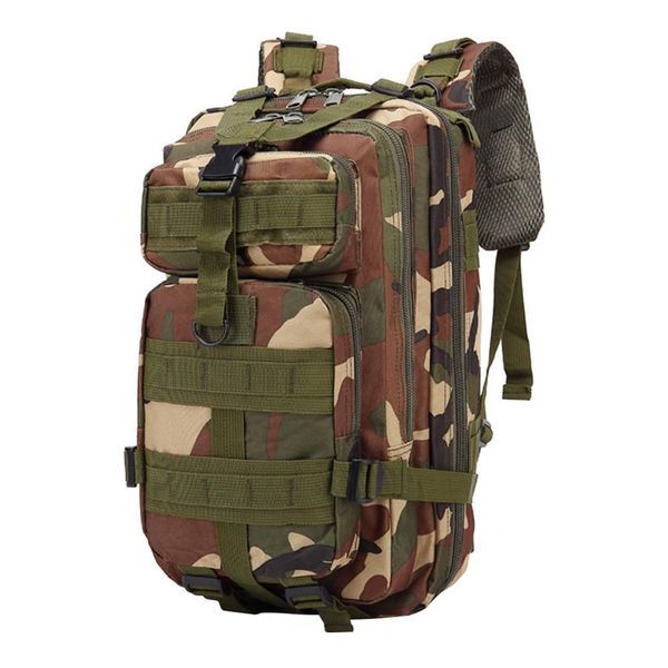 Mochila Multi-funcional 30L 3P Mochila militar para acampar viajando caminhadas Trekking - Jungle Camuflage