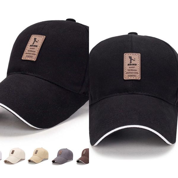 

2019 new simple business baseball cap men's outdoor sun caps 100%cotton casual hat golf hats, Blue;gray