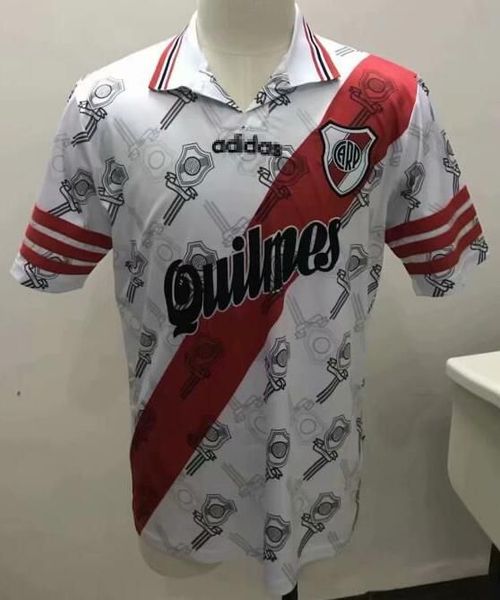 

1995/1996 retro version river plate soccer jerseys 95/96 home caniggia francescoli camisas de futebol soccer shirt quality football uniforms, Black;yellow
