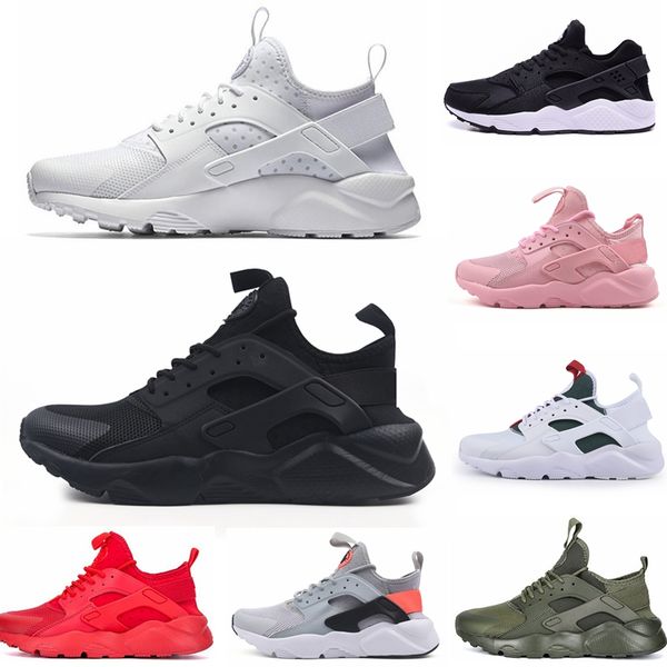 

2019 huarache 4.0 1.0 classical mens women running shoes chameleon triple white black red green huaraches sports outdoor sneakers shoe