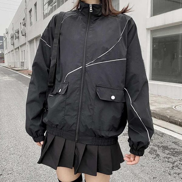 

2020 brand men and women designer jacket fashion new arrival mens womens windbreaker jackets with clover and letter ptinted jacket yf203041, Black;brown