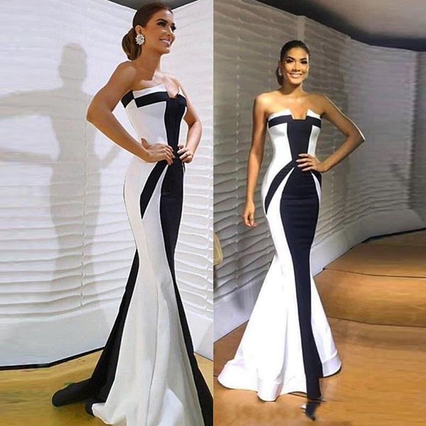 

2020 атласная русалка вечерние платья сексуальное официально партия невесты платья прием платья ebi arabic простой дешевые вечерние платья, Black;red