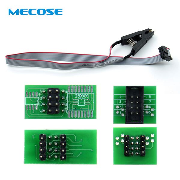 

new soic8 sop8 test clip for eeprom 93cxx / 25cxx / 24cxx + ch341a 24 25 series eeprom flash bios usb programmer module