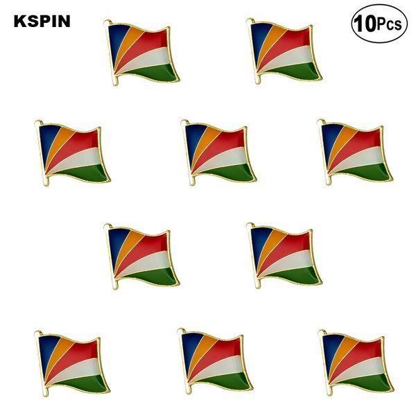 

seychelles flag lapel pin flag badge brooch pins badges 10pcs a lot, Gray