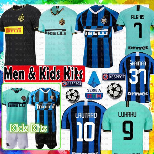 

mens 9 lukaku inter 2019 2020 milan soccer jersey godin barella nainggolan jerseys 19 20 football kit shirts alexis lautaro skriniar, Black;yellow