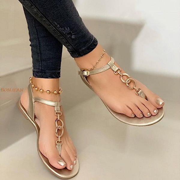 

2020 new summer women sandals open toe retro roman sandals metal decoration beach shoes casual flat female footwear size 35-43, Black