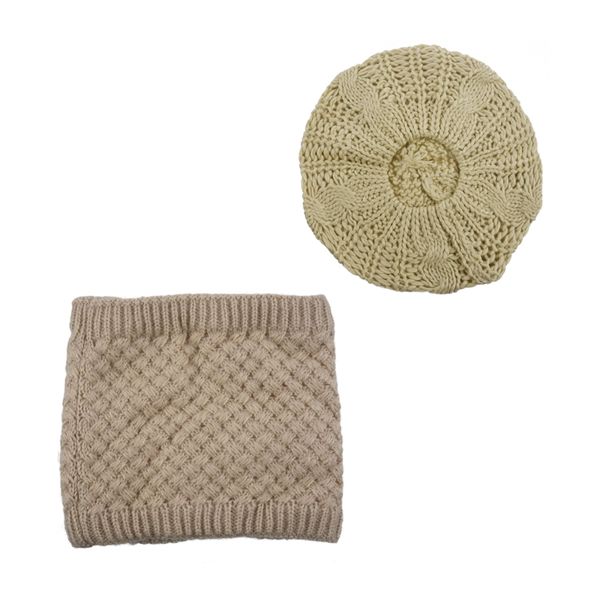 

2 шт бежевый зимние грелки: 1 шт дамы теплее вязаный берет плетеный лыжная шапочка мешковатые шапочка крючком шляпа 1 теплый вязаный шрам, Blue;gray