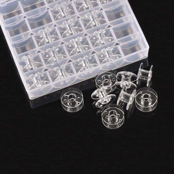 

sewing notions & tools machine bobbins spools transparent plastic storage box for home accessories empty bobbin c2429, Black