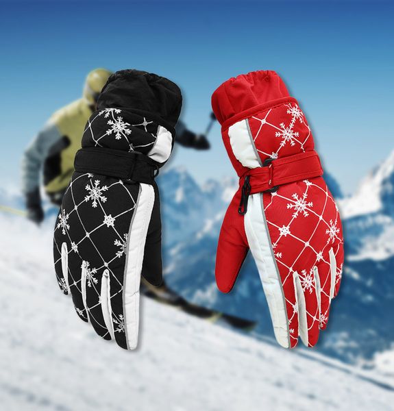 

women winter sport warm anti-slip snow snowmobile snowboard ski gloves @pys