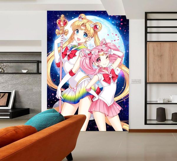 

self-adhesive] 3d sailor moon 26420496 japan anime wall paper mural wall print decal murals