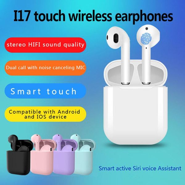 

New i17 tw bluetooth 5 0 wirele bluetooth headphone ture tereo earphone touch control wirele head et earbud with charger box
