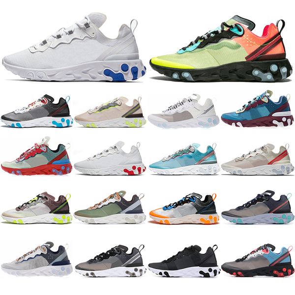 

with socks 2019 react element 87 55 men women running shoes volt racer pink royal tint sail anthracite mens trainers sports sneaker 36-45