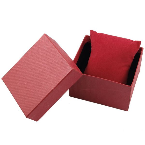 

red rectangle gift wrist watch storage box case holder, Black;blue