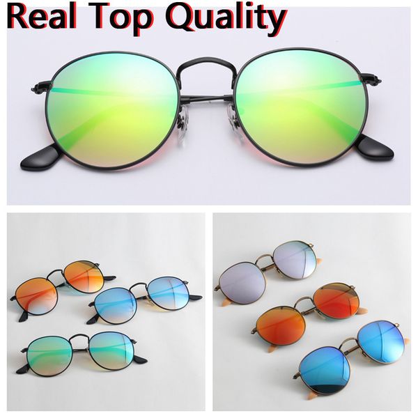 Acheter Mens Lunettes De Soleil Rondes Métal Véritable UV400 Lentilles De Verre Lunettes De Soleil Libre Étui En Cuir Original, Chiffon, Boîte, Acheter Mens Lunettes De Soleil Rondes Métal Véritable UV400 Lentilles De Verre Lunettes De Soleil Libre Étui En Cuir Original, Chiffon, Boîte,
