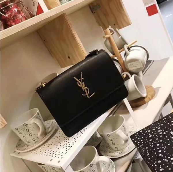 

2019 the mo t popular women 039 houlder bag chain bag olid color women 039 me enger bag fa hion handbag wallet black with box i