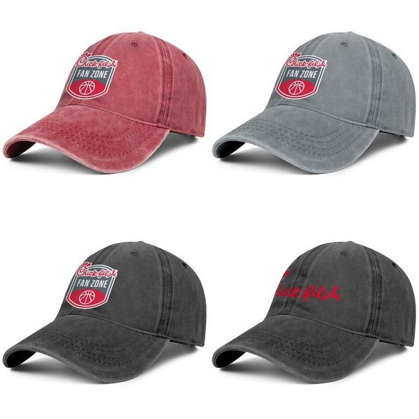 

chick-fil-a fast food restaurant denim baseball cap custom fitted cute uniquel hats chick-fil-a fan zone logo chicken mini cow, Blue;gray