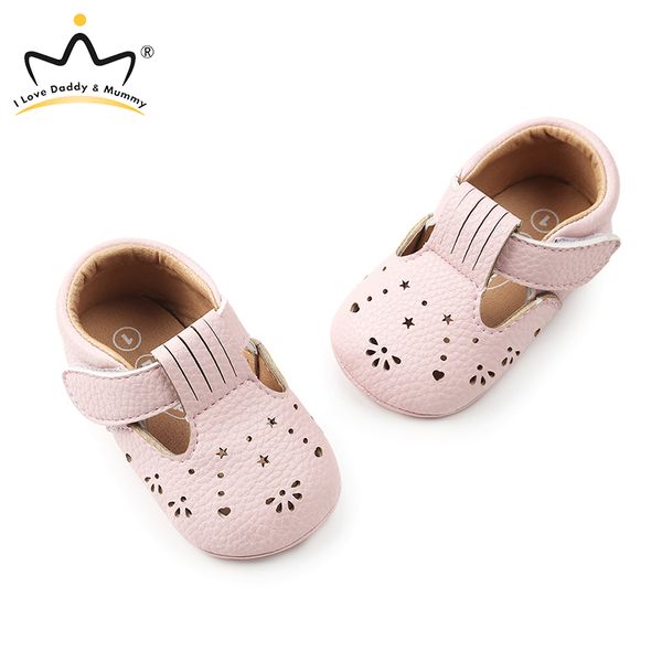 

new soft pu leather summer baby shoes cute flower baby girl sandals non-slip cotton sole infant toddler sandals first walkers, Black;red