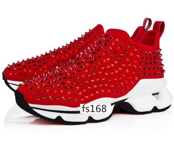 

2020 delivery men sneakers red runner donna flat rubber shoes womens red bottom spike luxury shoes flat trainers 2, Black