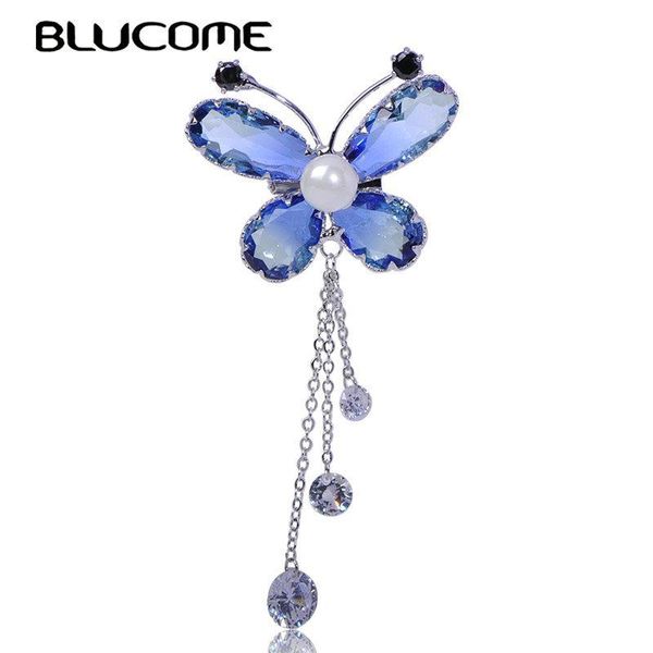 

wholesale beautiful insect butterfly brooch imitation pearl zircon copper jewelry women girl clothing scarf collar pin accessories, Gray