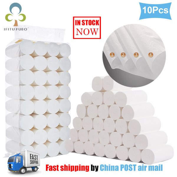 

in stock 10rolls/lot coreless 4layer thick comfortable primary wood pulp toilet paper household paper roll yjn