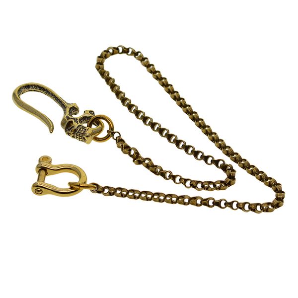 

pants chain with skeleton skull hook keychain pendant rock style for men biker trucker, Red;black