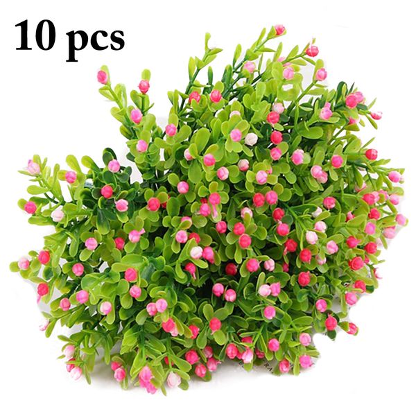 

10pcs artificial gypsophila flower lifelike multi-purpose plastic flower fake home deskdecoration supplies
