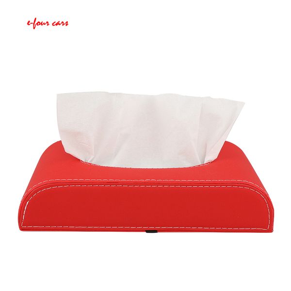 

e-four car tissue holder rectangular leather napkin box home&office car automotive console armrest paper box visor tissue holder