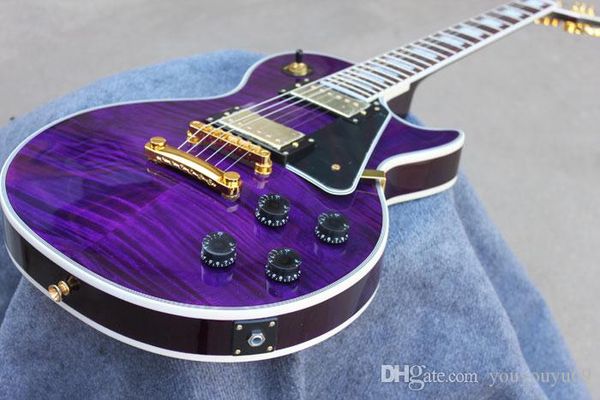 

custom factory new wholesale and retail purple electric guitar, custom