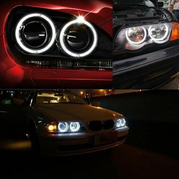 

new white headlight smd led angel eyes halo rings for e39 e46 3 5 series