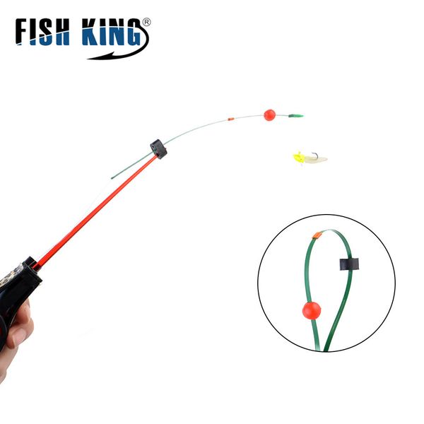 

fish king kivok ice fishing rod tackle 190mm 20pc/lot mini portable resin winter ice fishing casting rod pole for fishing