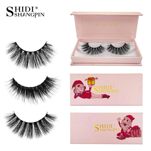 

3d mink false eyelashes christmas makeup winged thick nature long extension fake eye lashes full strip lash 1 pair