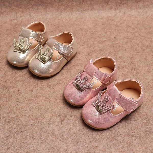 

2019 female baby 0-1-2-3 - year - old soft bottom anti-slip a toddler shoes small princess small leather shoes