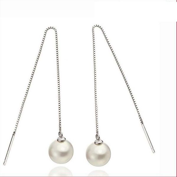 

pearl earrings for girls selling silver drop dangle earrings for wedding party fashion jewelry whole 0062wh4610828