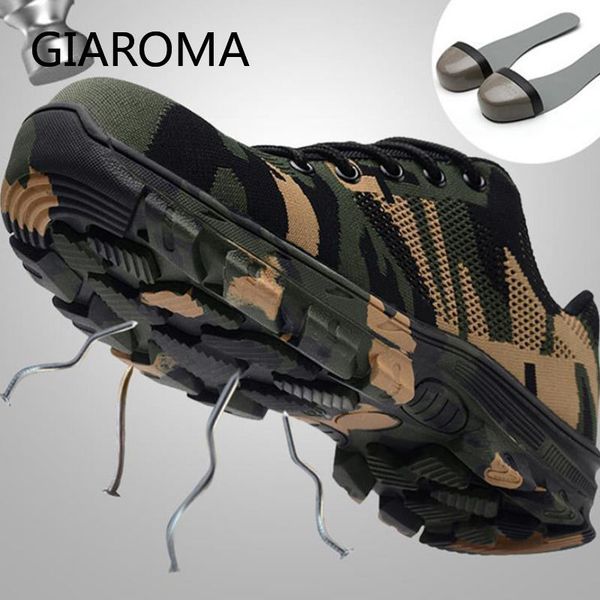 

men work shoes male safety boots breathable steel toe structure shoes men zapatos de seguridad bota masculina plus size 48, Black