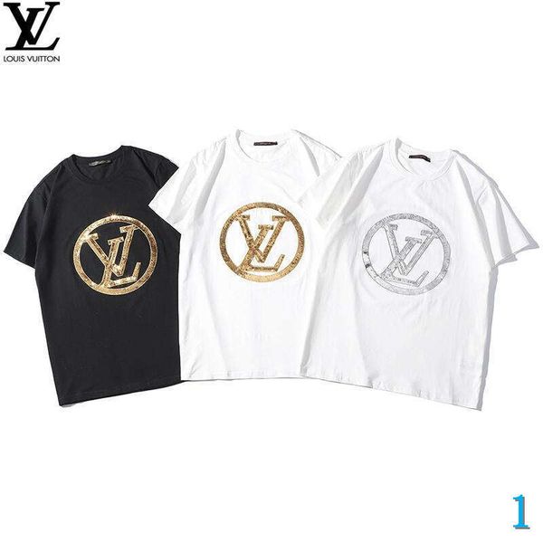 

new arrival designer men's t-shirt luxury brand designer for men's summer clothing brand t-shirt with two color s-xxl availiable 1, White;black