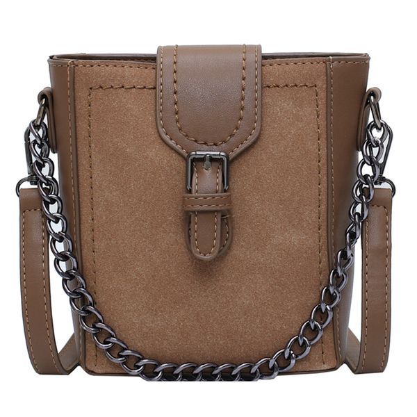 

women quality leather handbag new fashion chain bucket bag female shoulder messenger crossbody bag large capacity tote bolsa