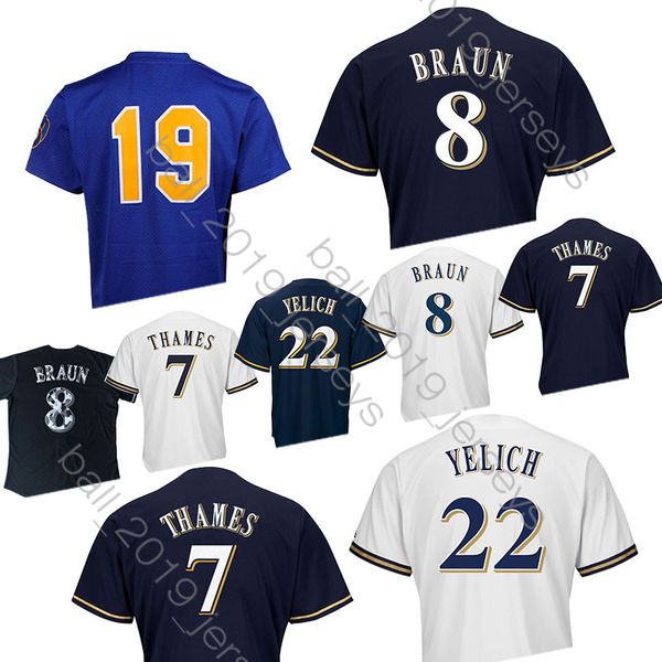

22 chri tian yelich jer ey milwaukee 19 robin yount brewer jer ey 8 ryan braun 7 2019 ba eball jer ey