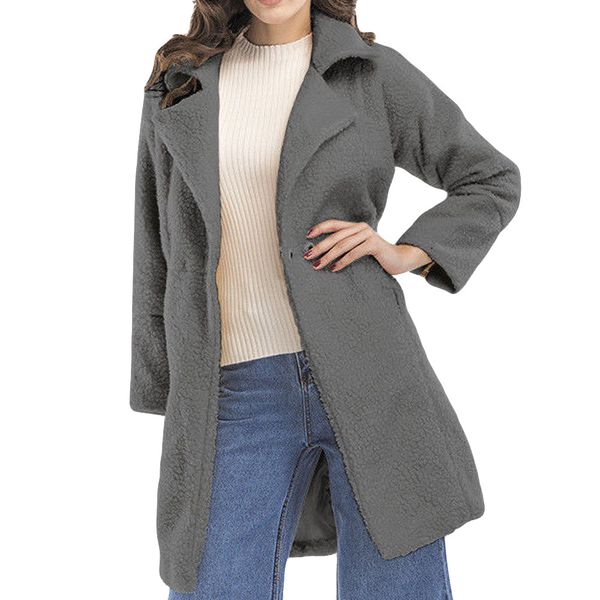 

2019 newly women fashion solid long sleeve zipper fluffy coat overcoat long jacket coat hipping 40pno25, Black;brown