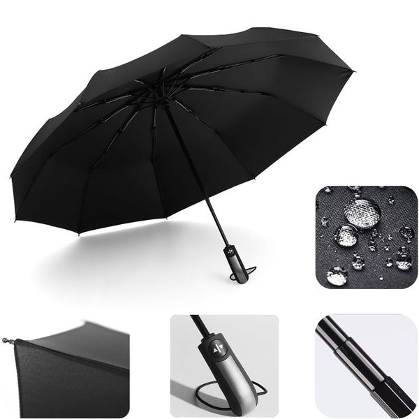 Regenschirm Wellen-Punkt-Damen-Regenschirm Langer Handgriff-Regenschirm