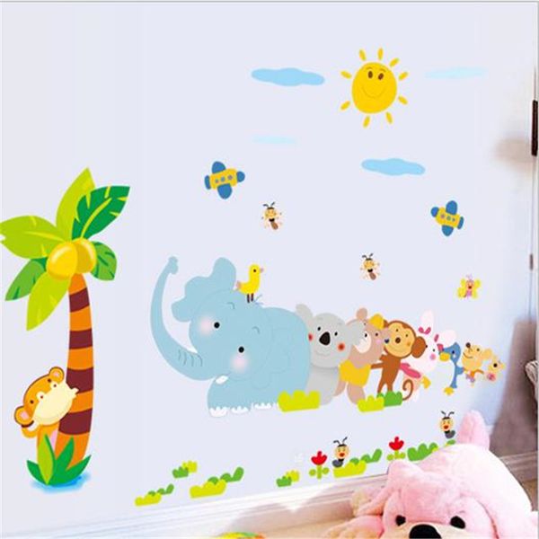 Latest L Cartoon Animals Zoo Owl Erfly Monkey Wall Stickers