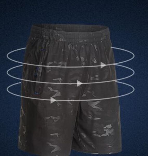 

new running shorts men training marathon quick dry fitness gym printing sport shorts with pocket plus running jogger, Black;blue