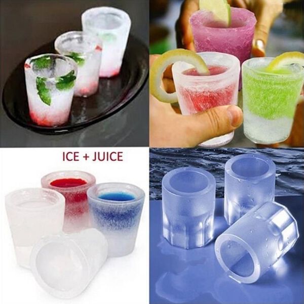 

silicone material 4-cup ice cube sshape e ice mold maker tools for ice cream