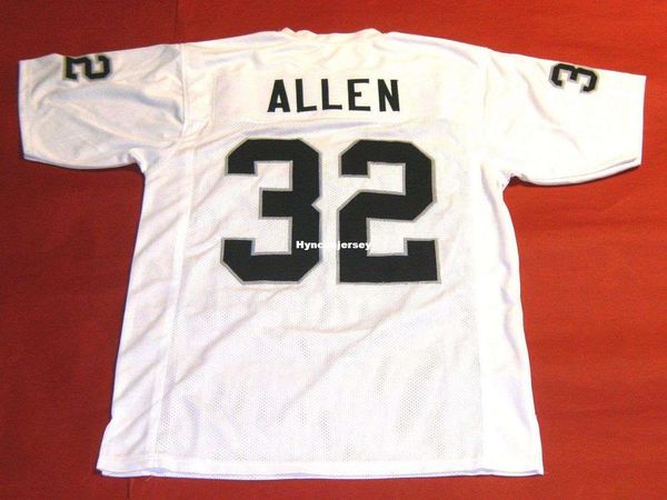 

retro #32 marcus allen custom mitchell & ness jersey los angeles white mens stitching high-end size s-5xl football jerseys college nca, Black;red