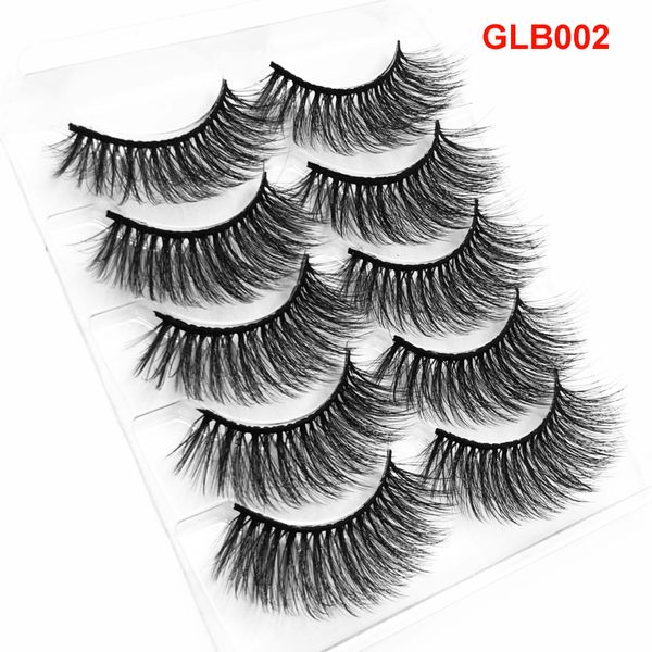 

handmade reusable 5 pairs mink false eyelashes set thick natural long eyelash extensions 8 models dhl fake lashes
